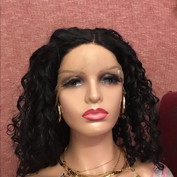 Curly synthetic Short Style Lace U part Synthetic Wig for Women 14 inch - Picture 2 of 7